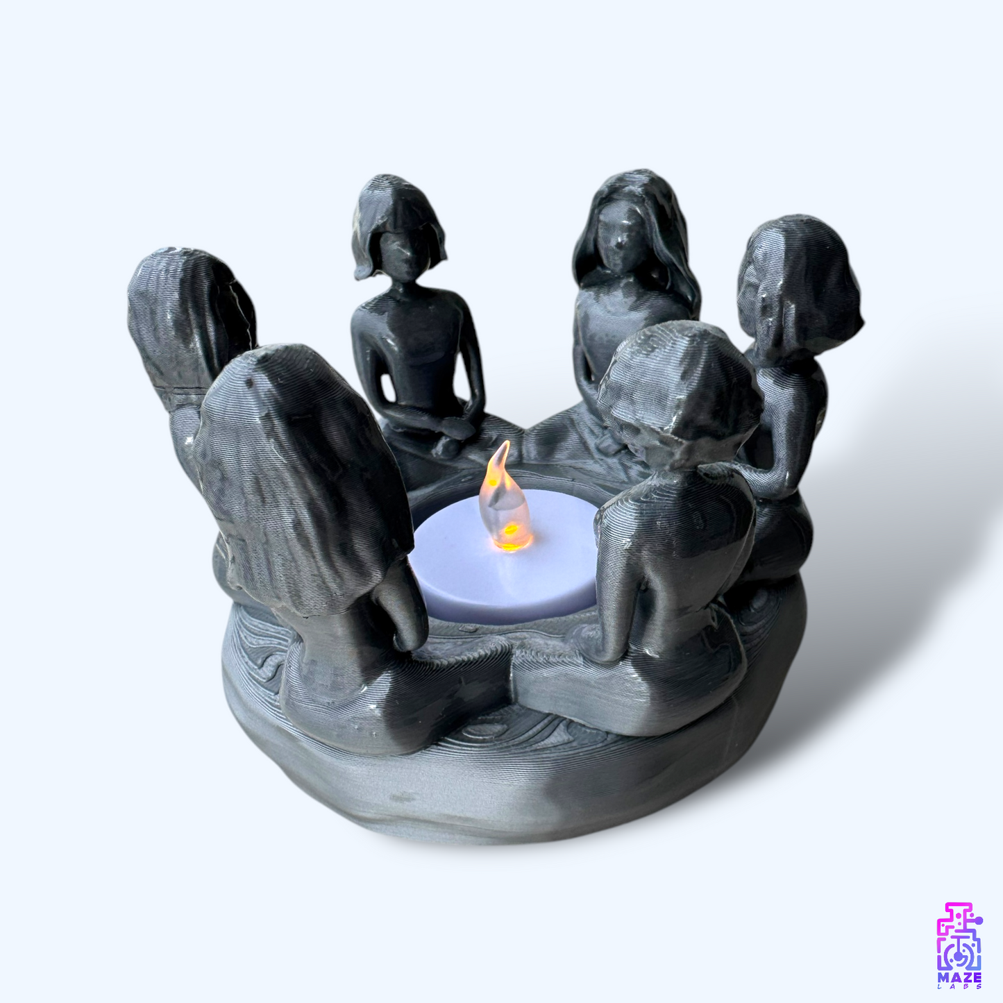 FLAME SISTERS | Tealight holder (with candle) (M)