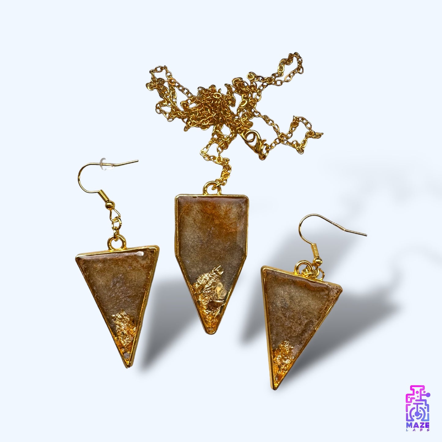 GOLDEN SHARDS | Necklace & Earrings Set