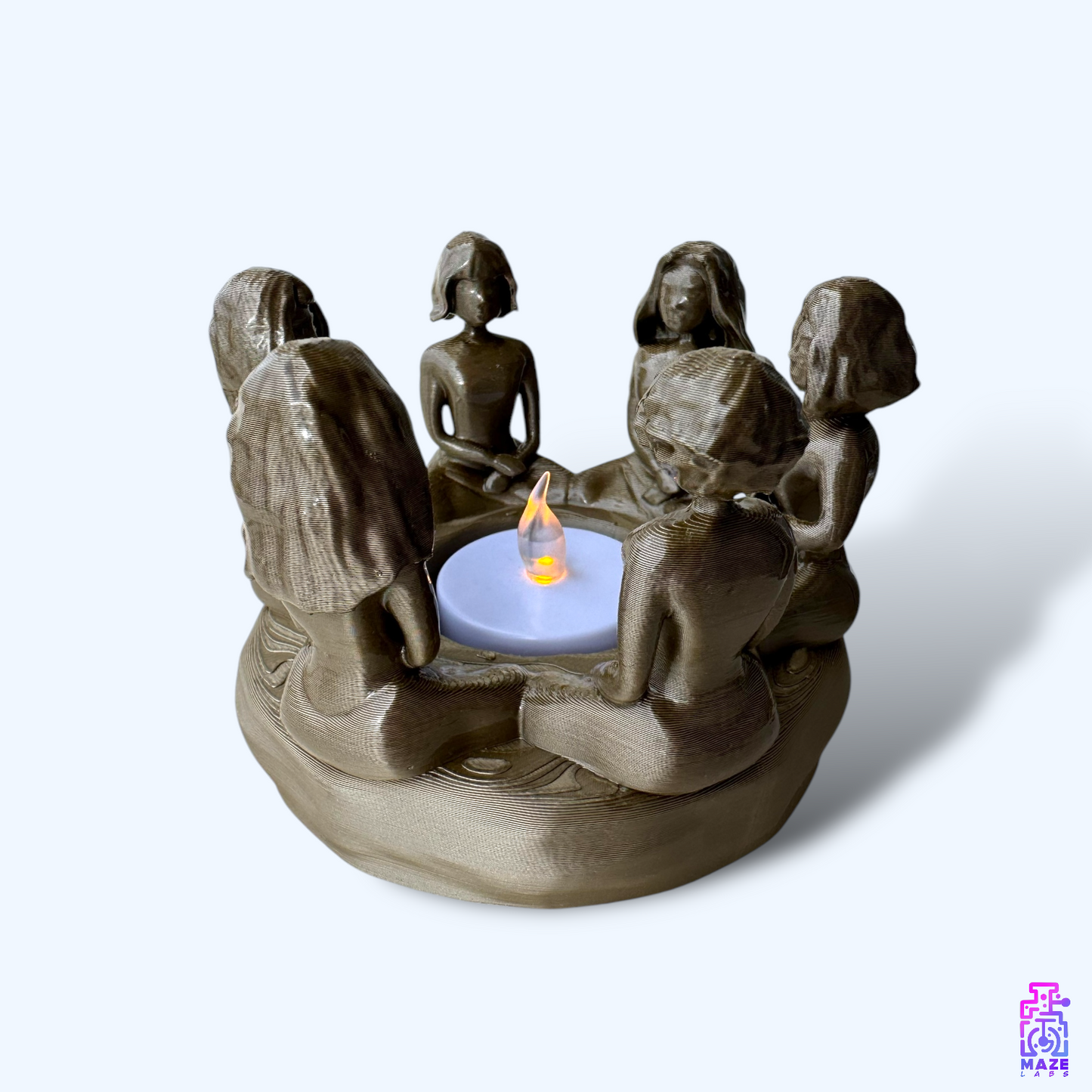 FLAME SISTERS | Tealight holder (with candle) (M)