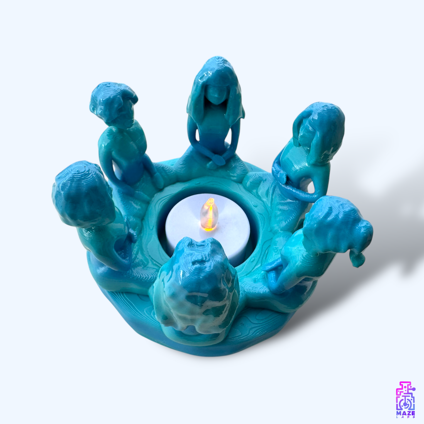 FLAME SISTERS | Tealight holder (with candle) (M)