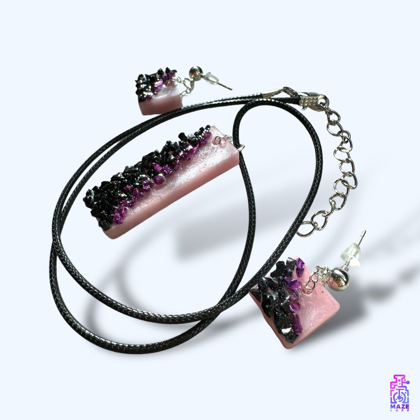 PASTEL NOIR | Necklace & Earrings Set