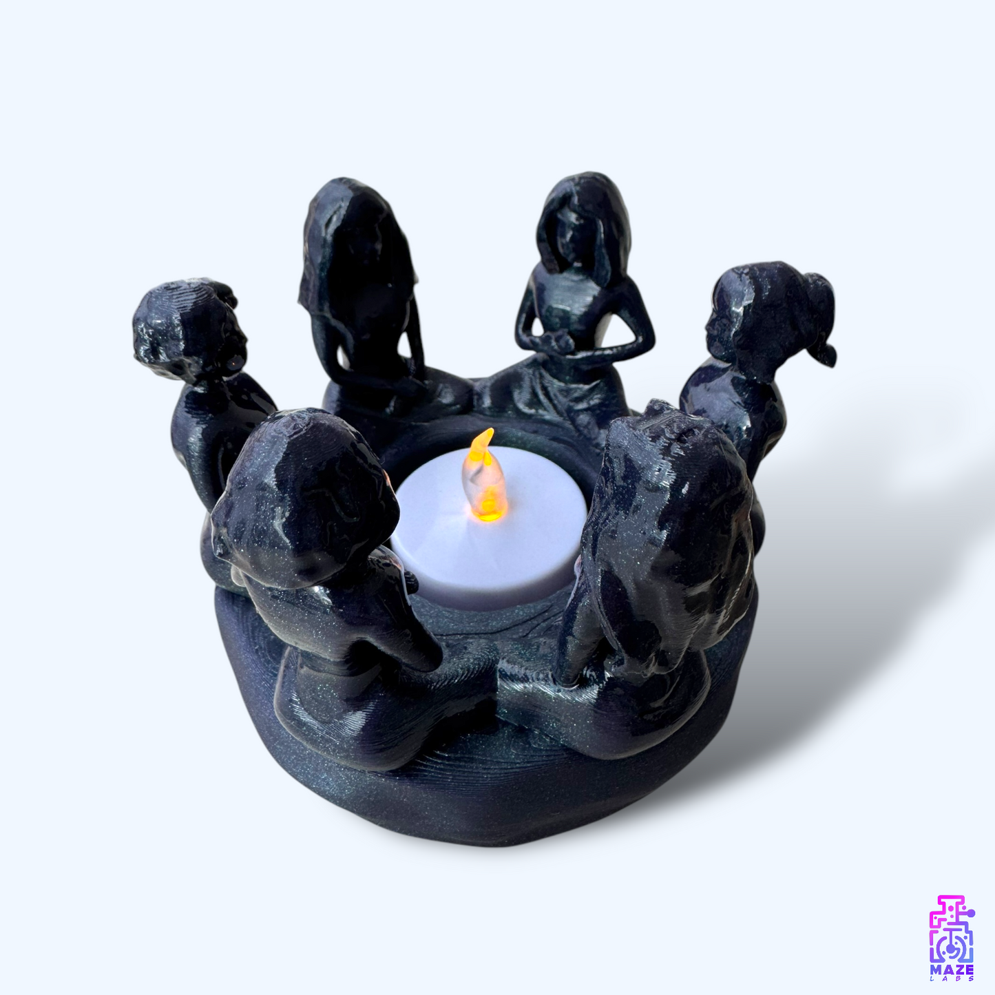 FLAME SISTERS | Tealight holder (with candle) (M)