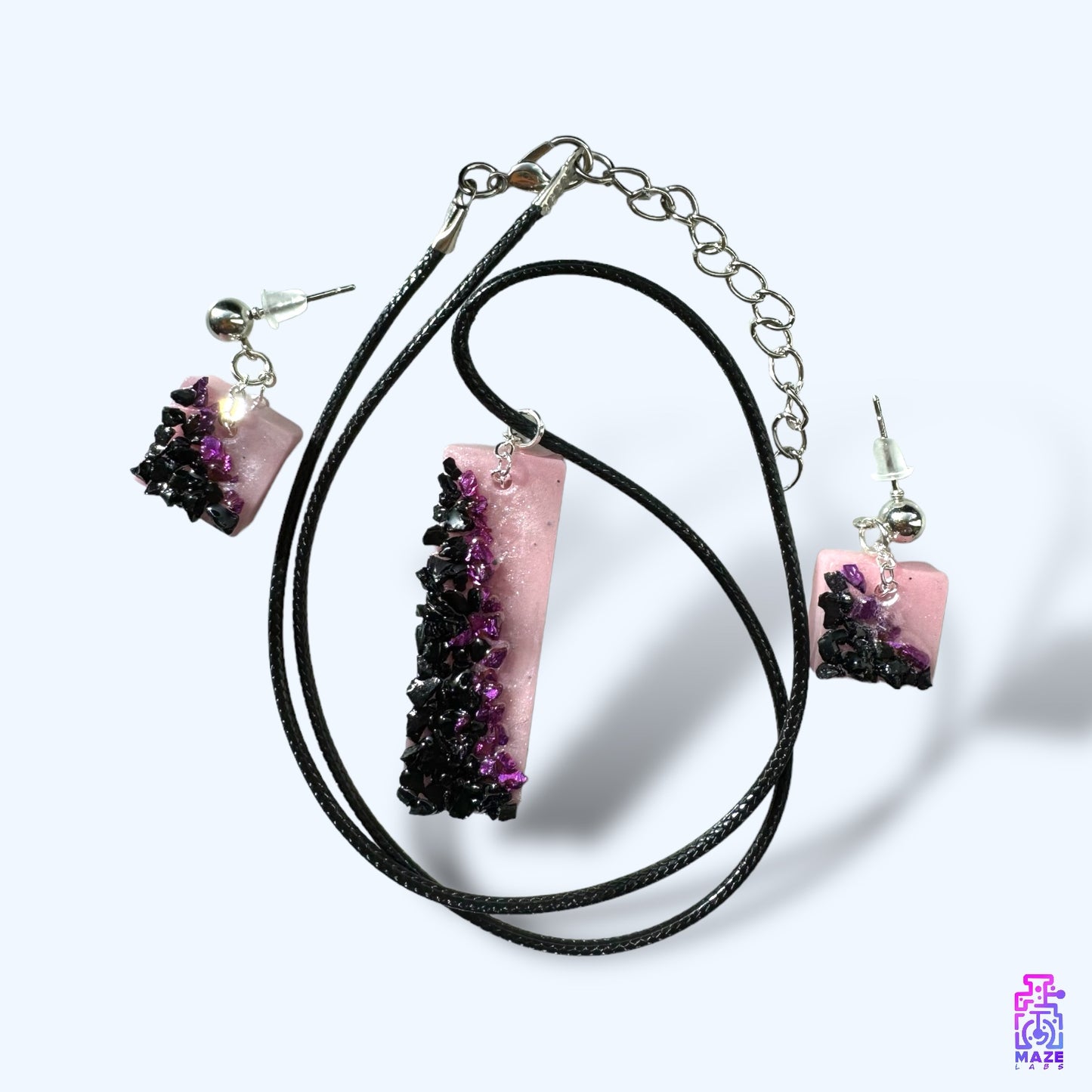 PASTEL NOIR | Necklace & Earrings Set