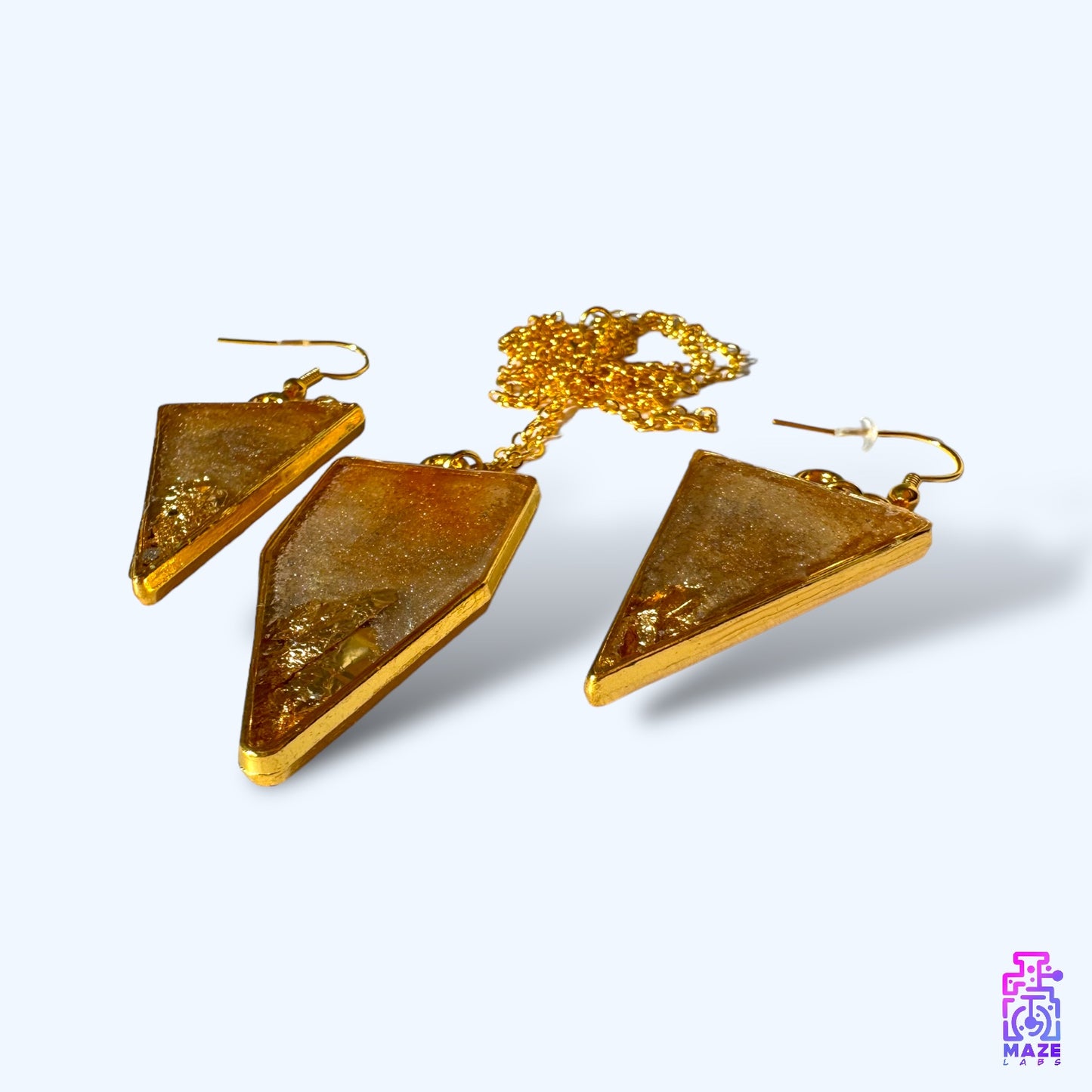GOLDEN SHARDS | Necklace & Earrings Set