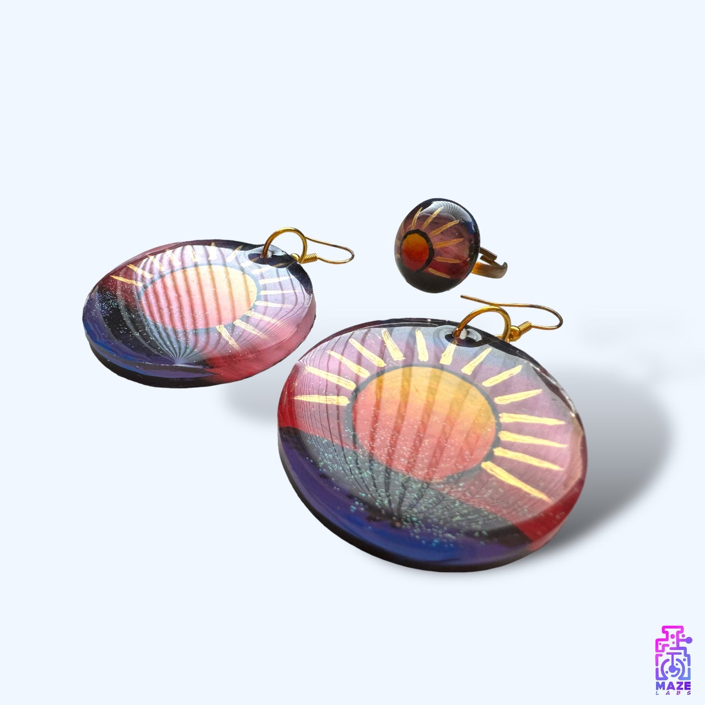 COSMIC SUNSET | Ring & Earrings Set