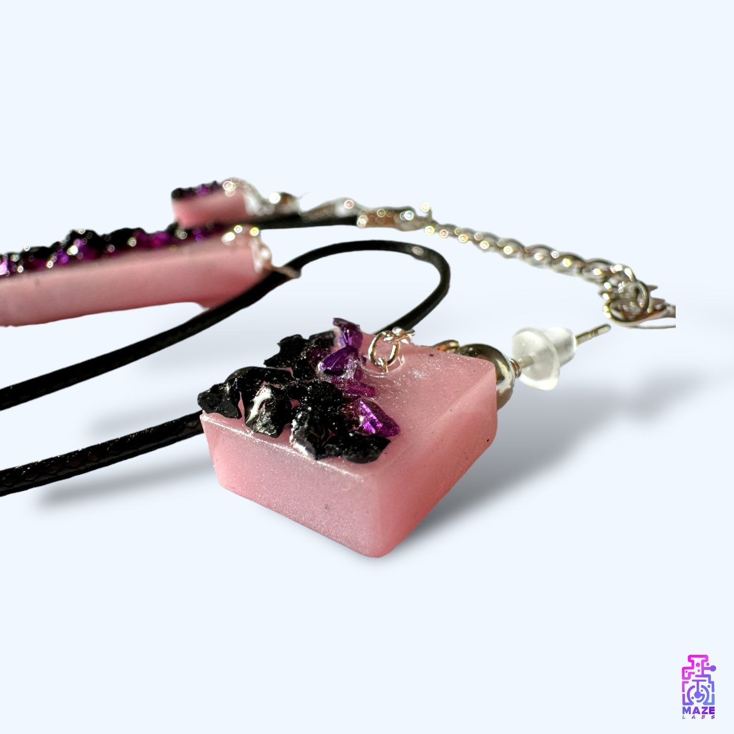 PASTEL NOIR | Necklace & Earrings Set