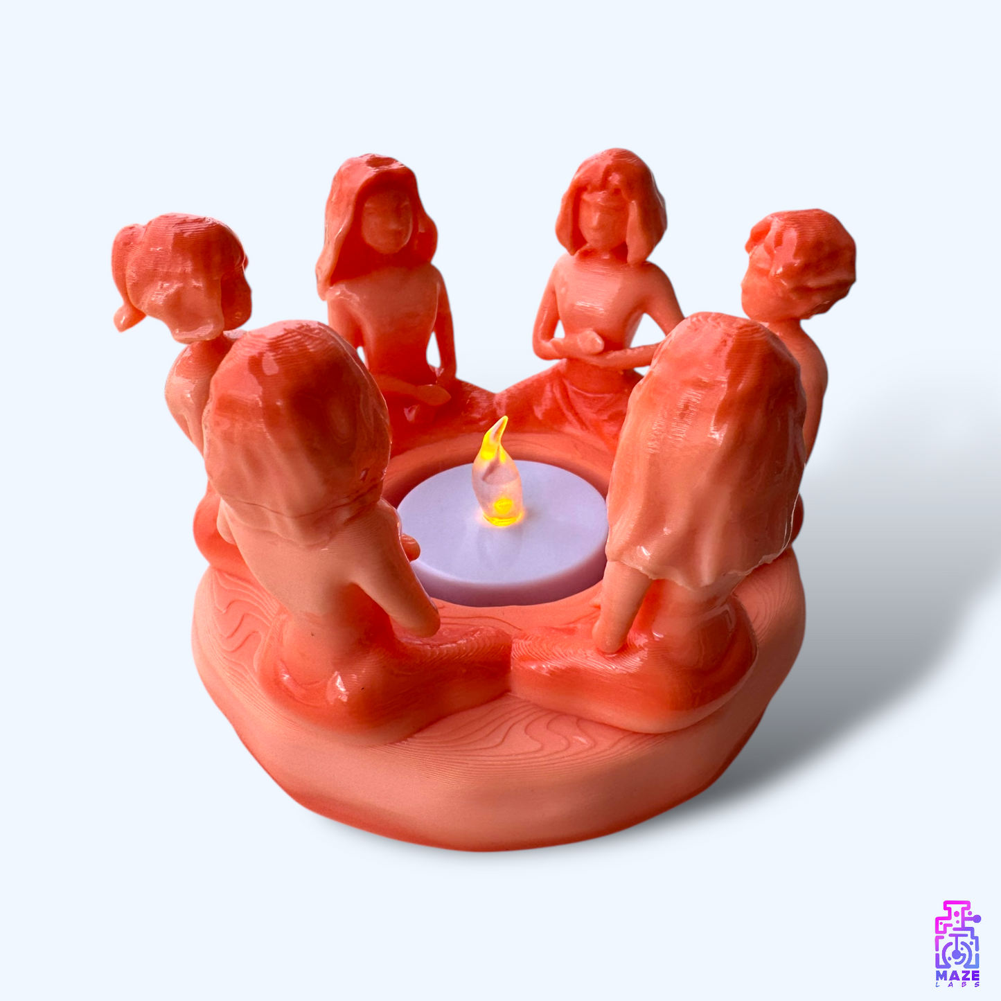 FLAME SISTERS | Tealight holder (with candle) (M)