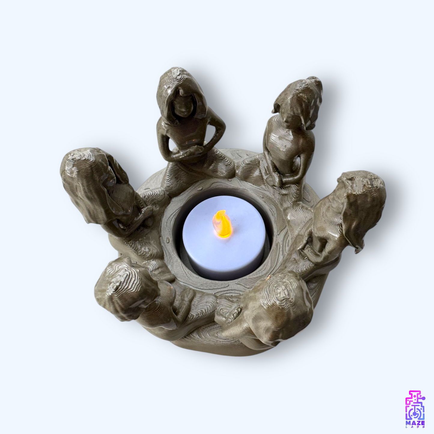 FLAME SISTERS | Tealight holder (with candle) (M)