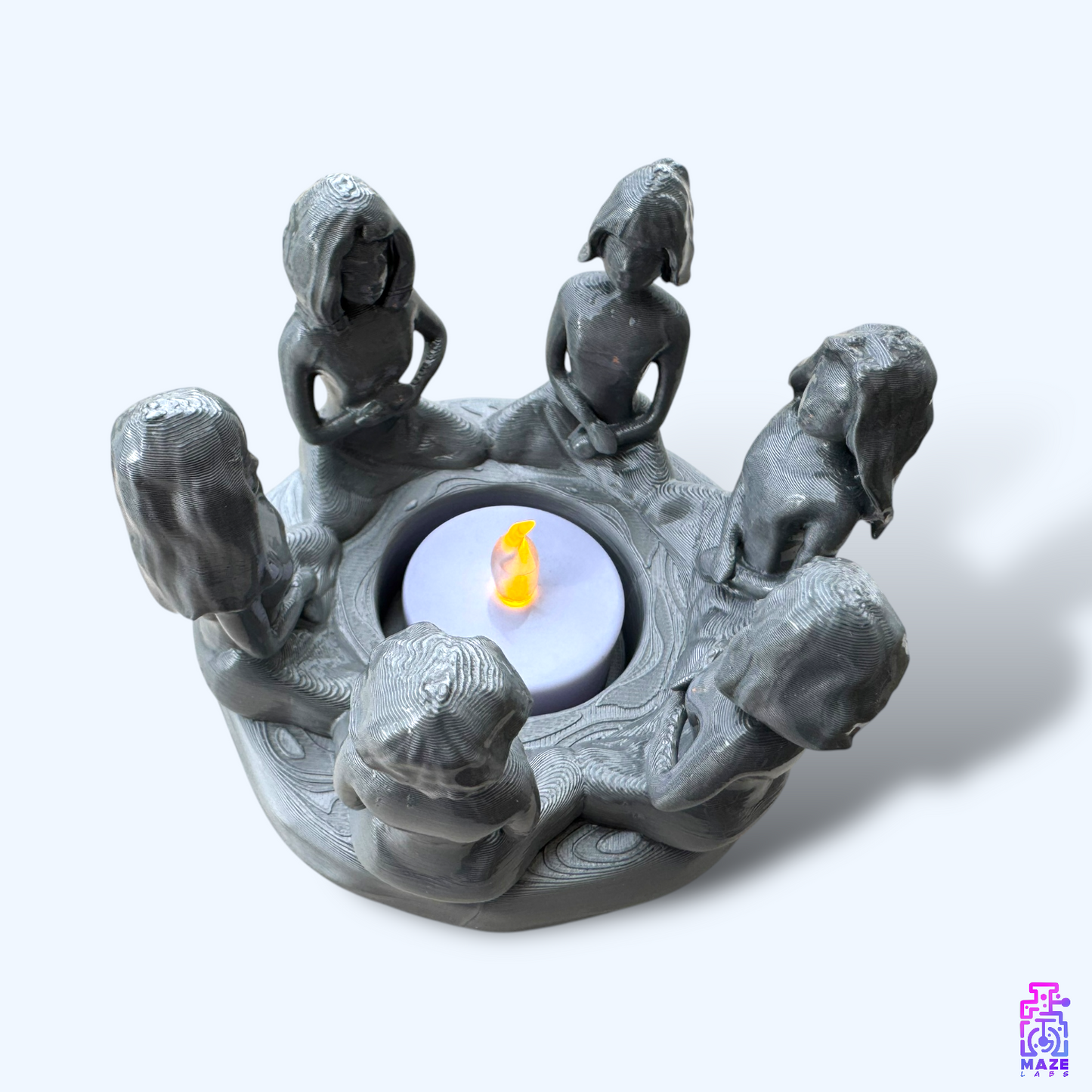 FLAME SISTERS | Tealight holder (with candle) (M)