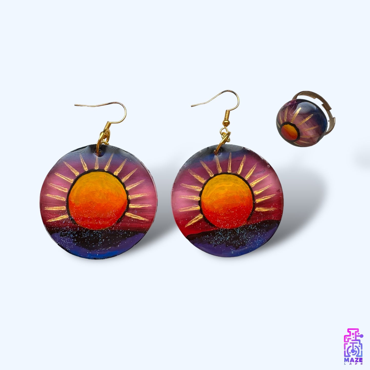 COSMIC SUNSET | Ring & Earrings Set