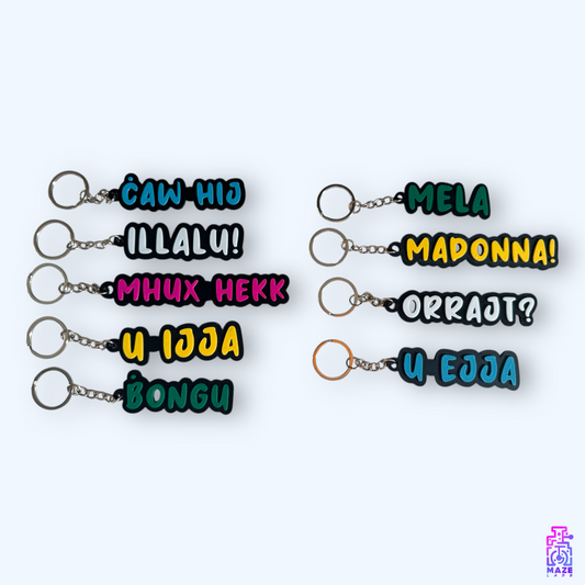 Maltese Expressions Keychains